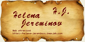 Helena Jereminov vizit kartica